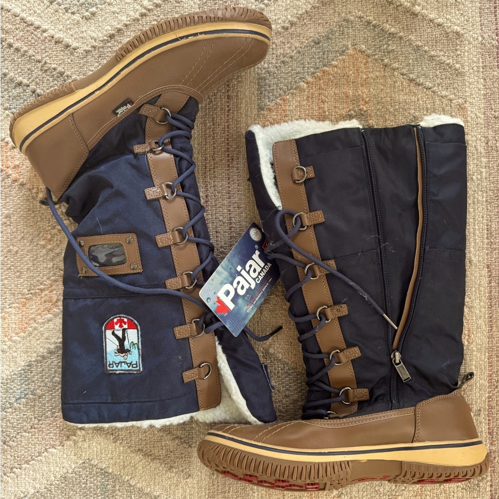 New With Tags Womens Pajar Winter Boots Navy Size 11